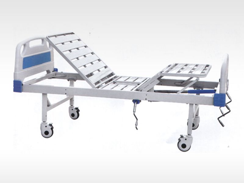 双摇式ABS病床A12带便孔